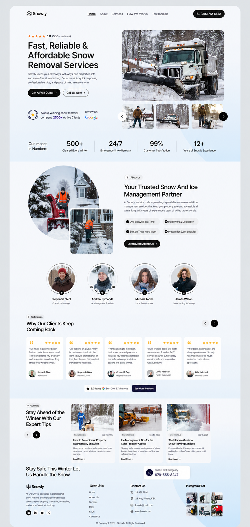 Snow Removal Service Landing