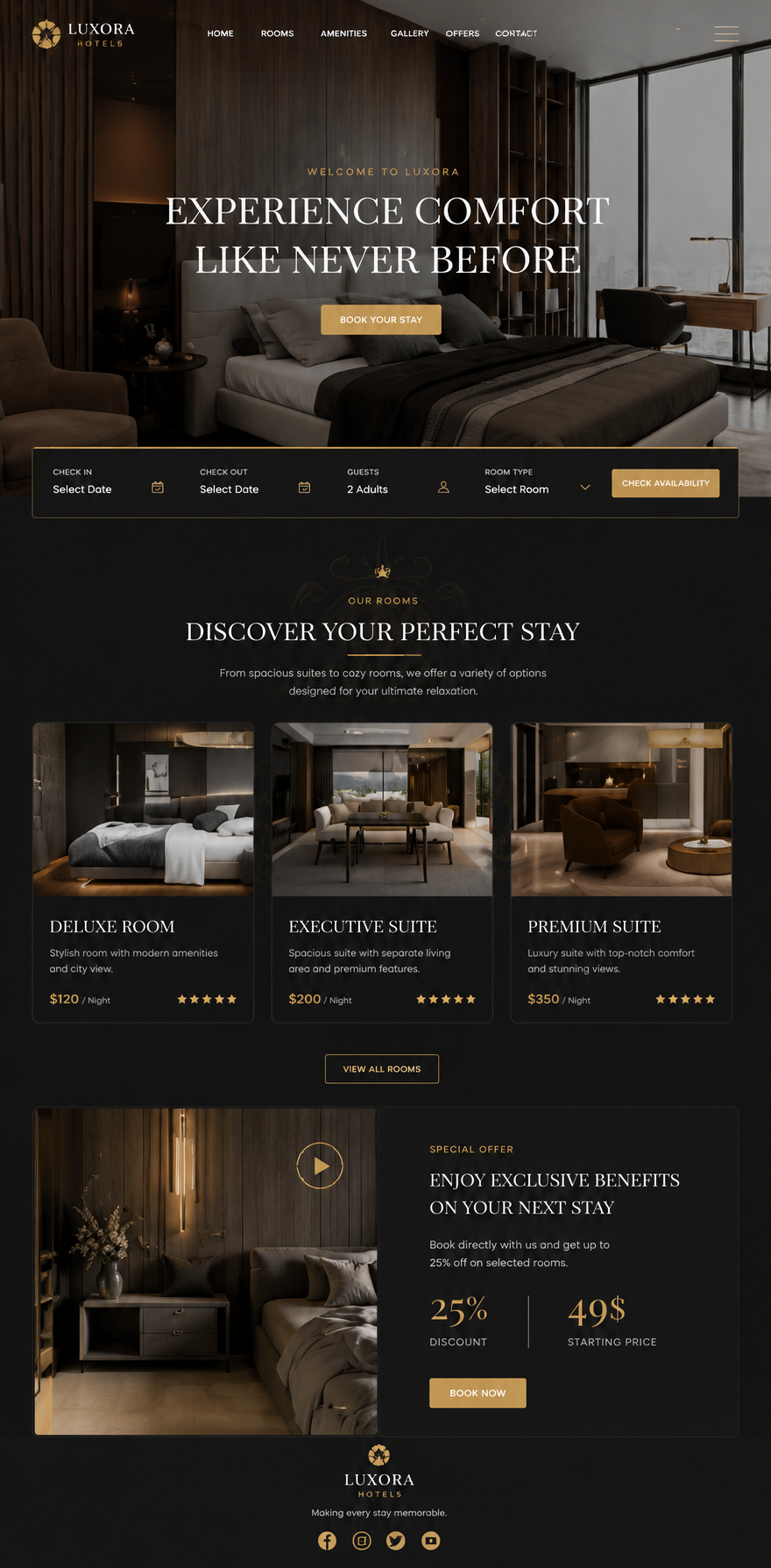 Luxora Hotel Template
