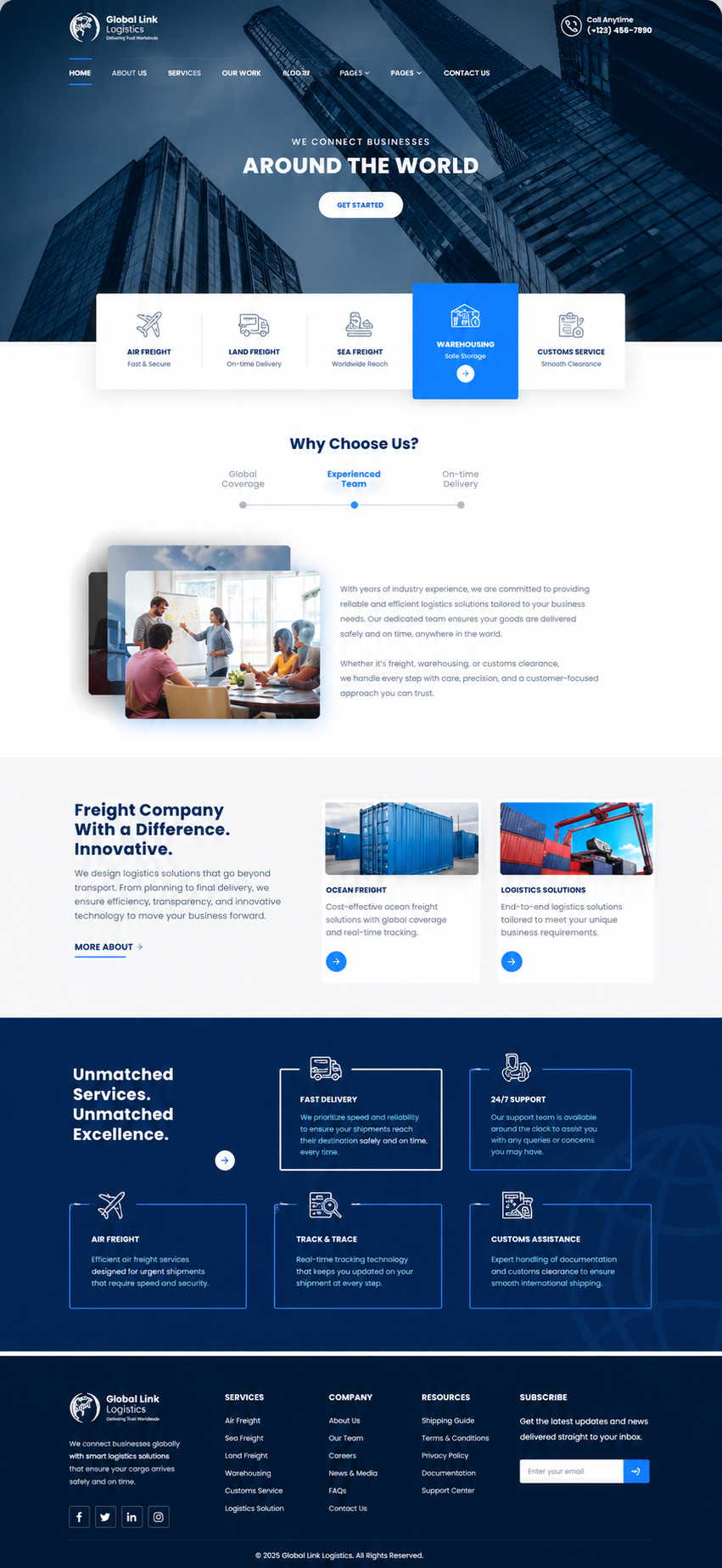 Global Logistics Company Landing