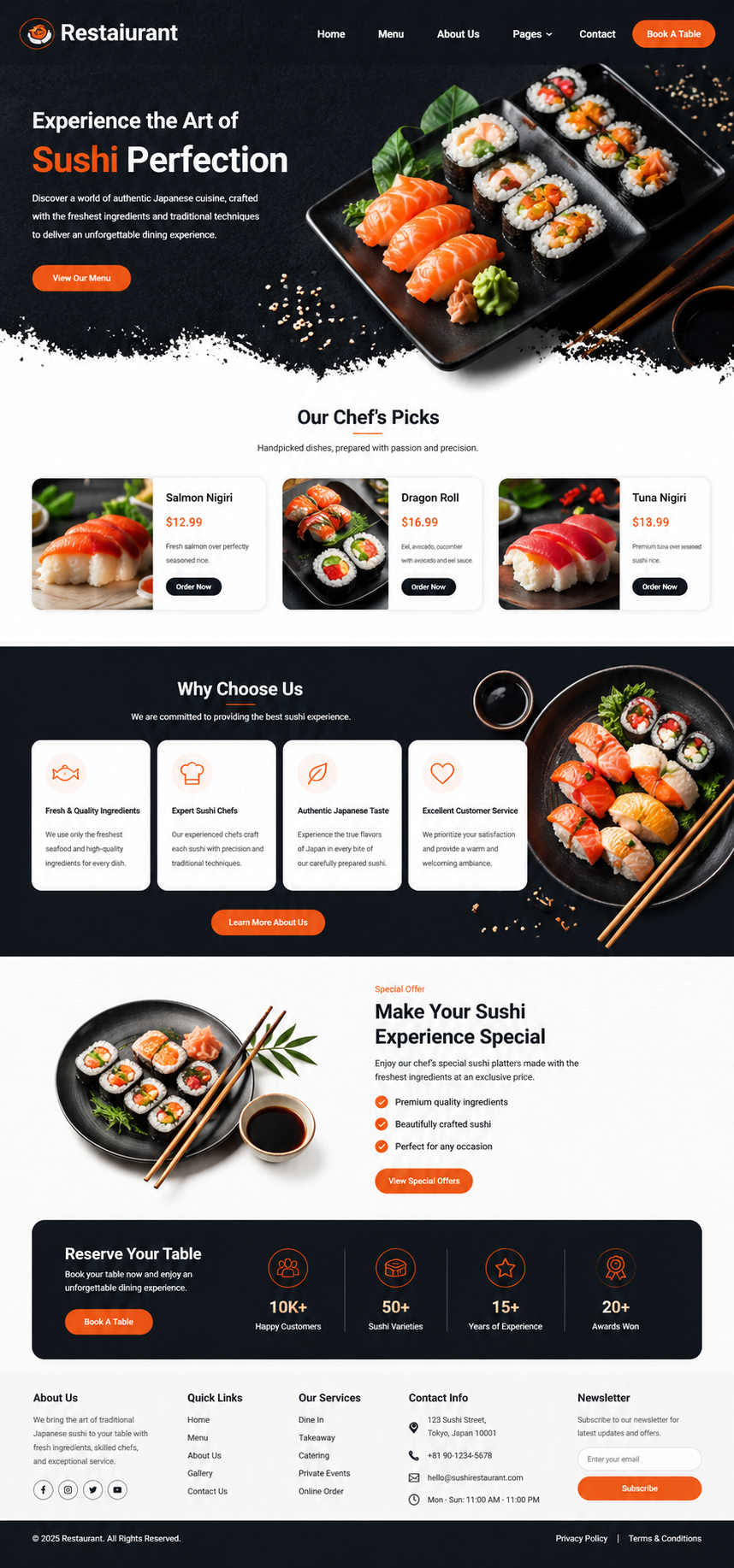 Sushi Restaurant Landing