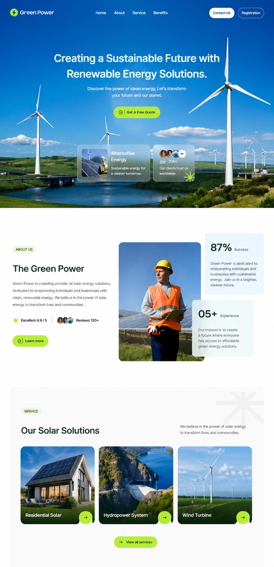 Renewable Energy Solutions Landing