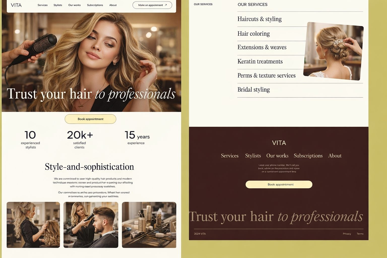 Luxury Hair Salon Landing