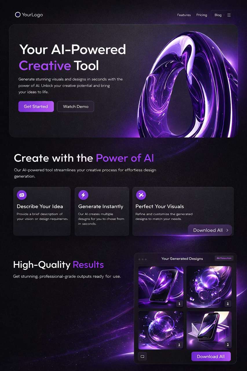 AI Creative Tool Landing