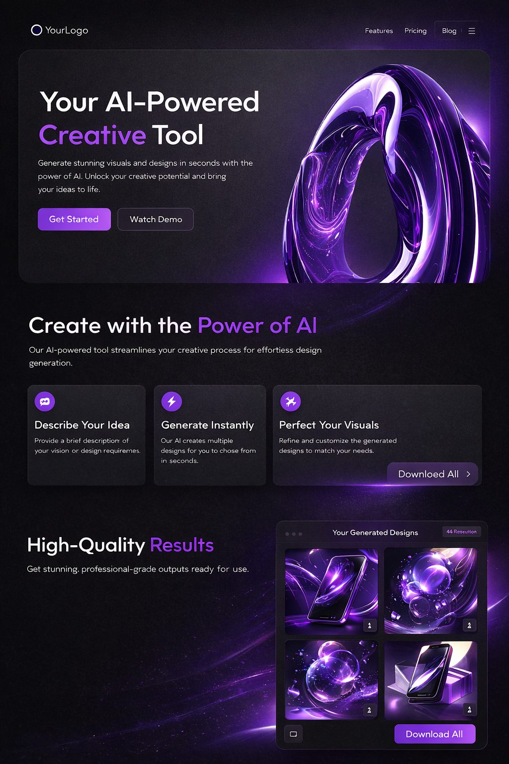 AI Creative Tool Landing